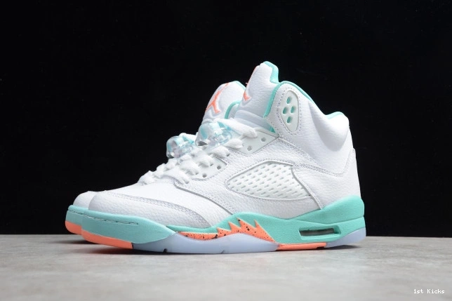 5 Air 440892-100 GS Jordan Light Aqua 0823